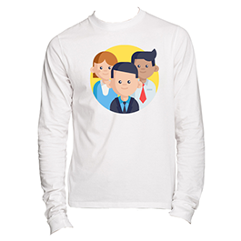 Camisa Manga Longa Personalizada Tecido Algodão Estampa Colorida A4 4x4 Sublimação  