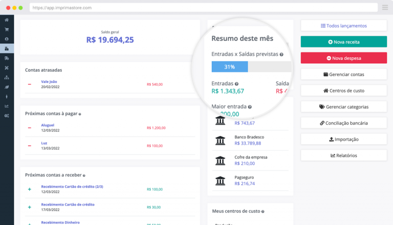 Movimentação financeira para sua gráfica e comunicação visual